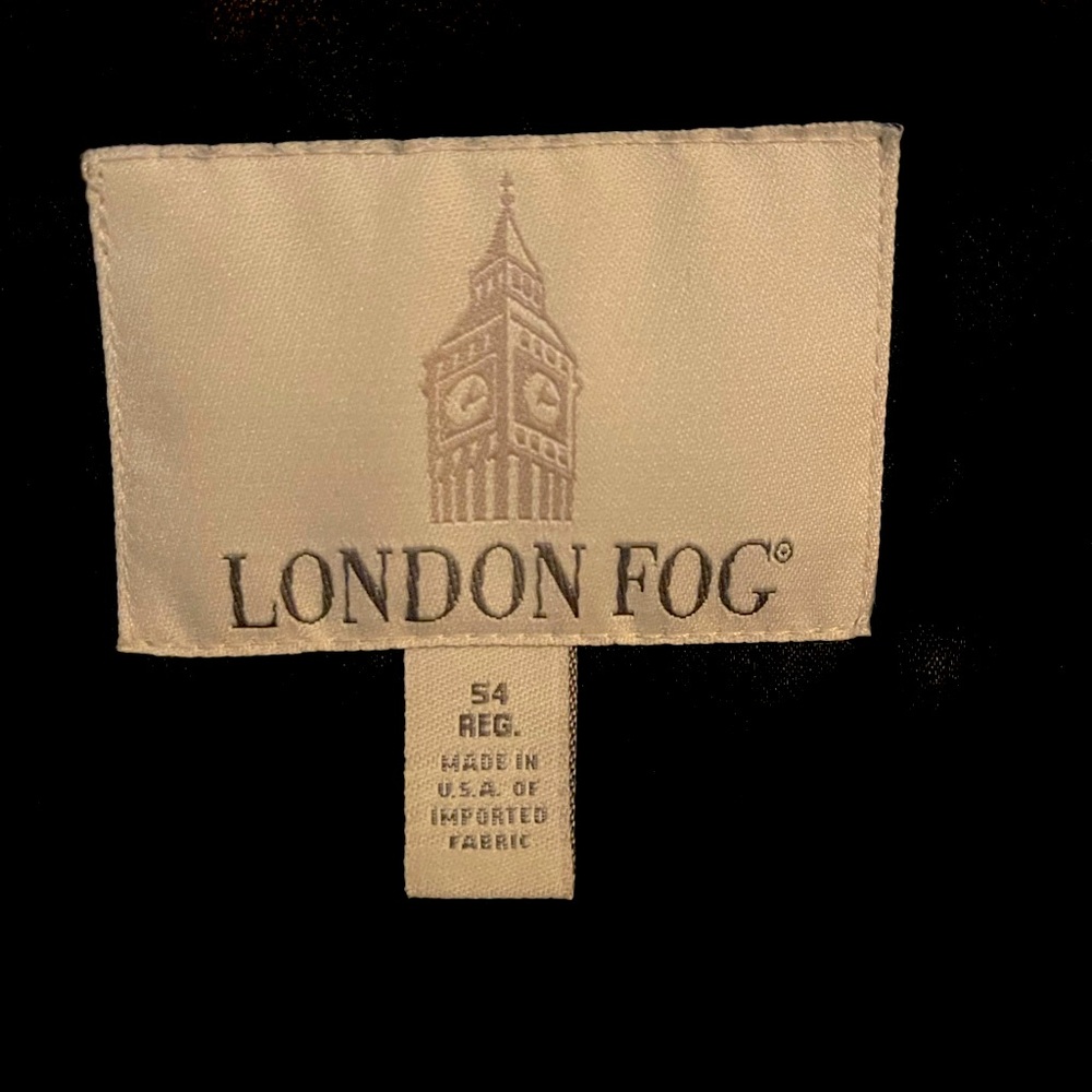 London Fog Men's Iconic Trench Coat - Black, Size 54 Regular